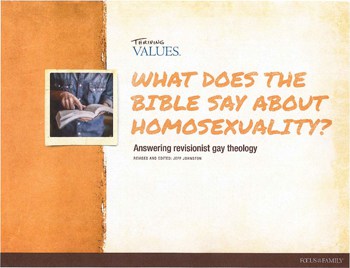 Booklet Cover: What Does the Bible Say About Homosexuality? Answering Revisionist Gay Theology